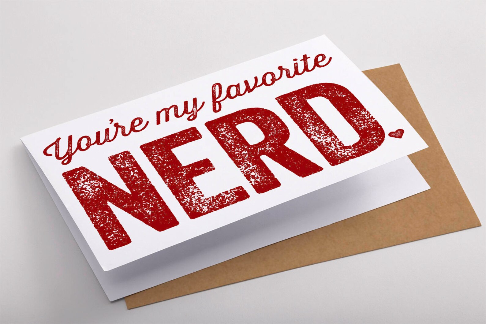 Nerdy Valentine's Day Card Favorite Nerd Greeting Card | Etsy