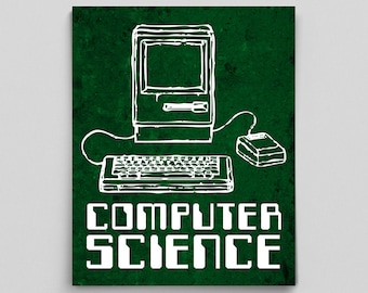 Old Computer Science Computer Programming Computer Poster Retro Poster Nerdy Poster Computer Programmer Gift Old School Computer Programming