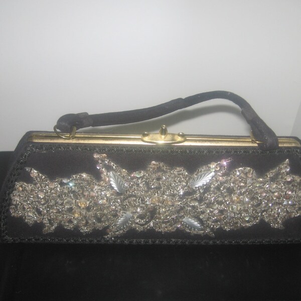Vintage Caron of Houston Beaded Formal Black Bag Purse.  CLEARANCE........was 100.00 now 75.00