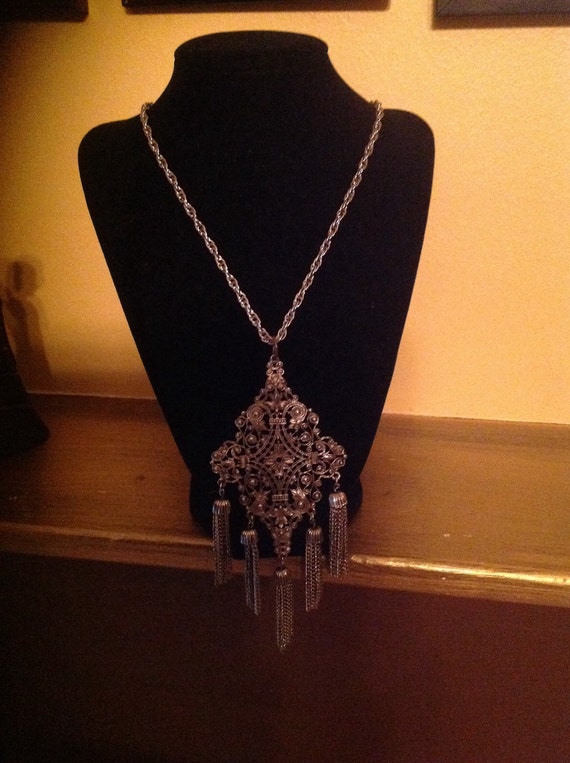 Vintage Silver 1920's Style Necklace