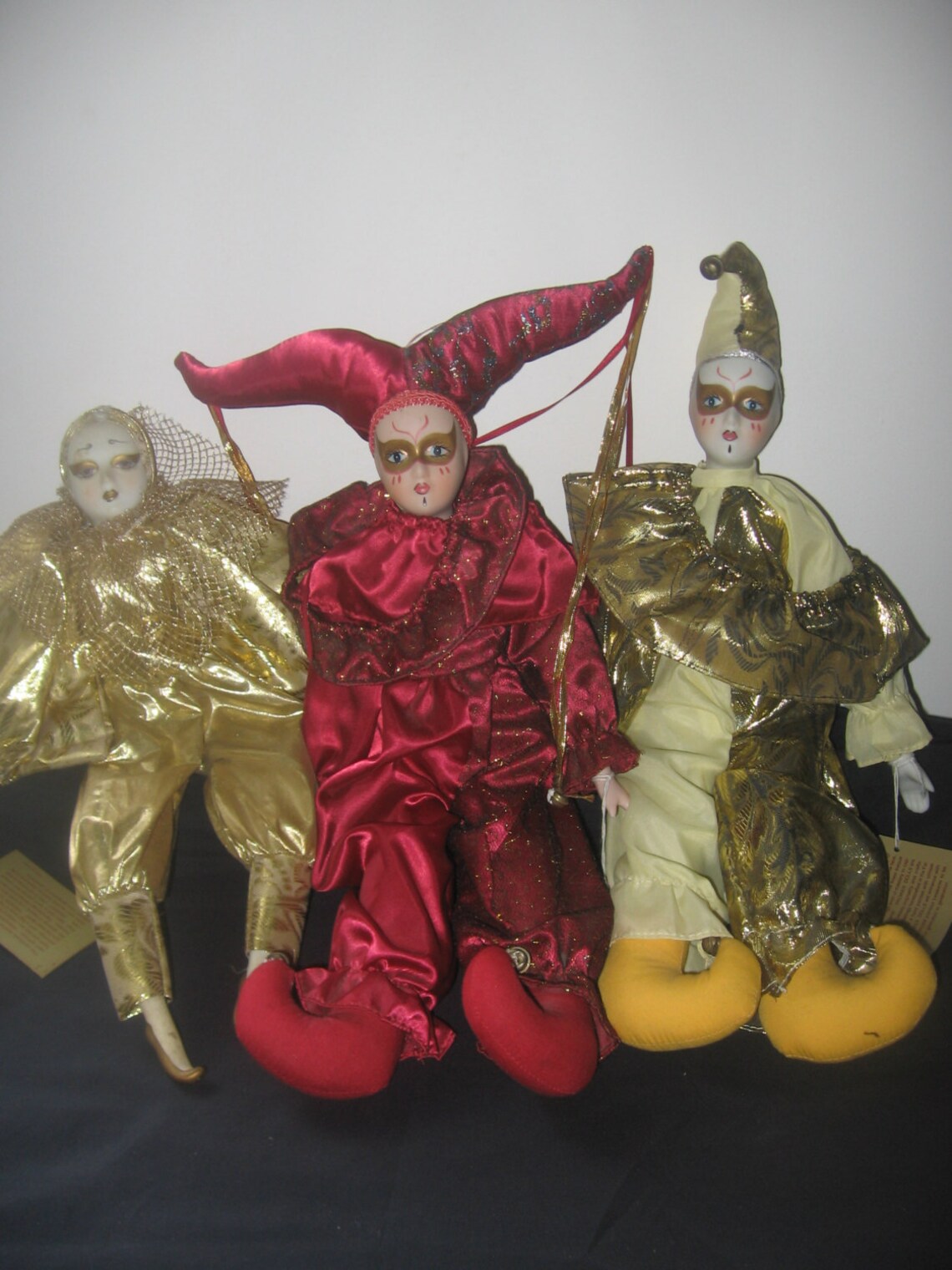 Three Vintage Porcelain Jester Dolls by Premier Dolls Etsy