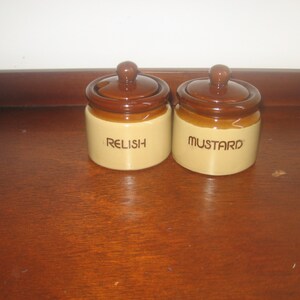 Vintage Ceramic Condiments Jars Housewares  Farm House Home Decor