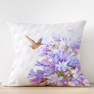 Humming Bird Pillow - Bird Pillow - Bird Photography - Nature Throw Pillow - Humming Bird Home Decor