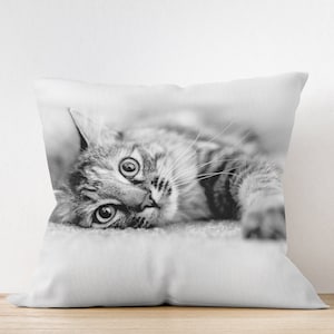 Cat Pillow Cover - Kitten Pillow Case - Cute Kitten Pillow