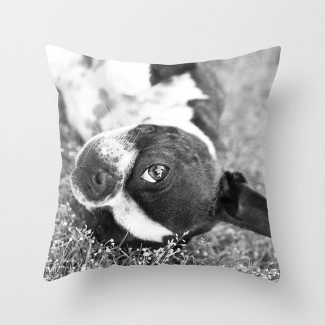 Boston Terrier Pillow Dog Pillow Cover Terrier Pillow Case Puppy Pillow