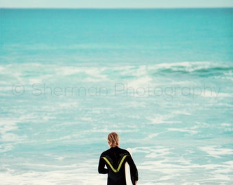 Surf Photo - Surfer Photography Ocean - Blue Ocean Surf - Calm Surf Beach - Surf Art 8x10 8x8 10x10 11x14 12x12 20x20 16x20 - Photography