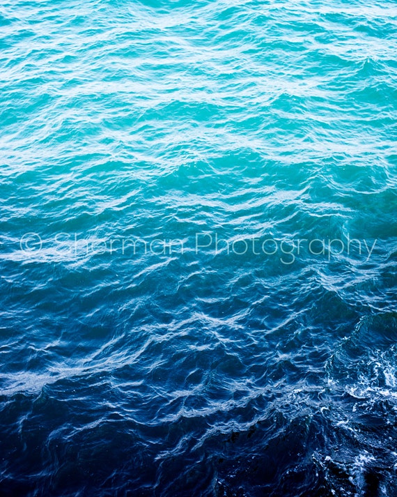 Ocean Photography Teal Beach Sea Print Aqua Blue Beach - Etsy