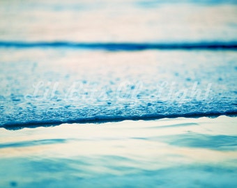 Ocean Photography - Teal Beach Sea Print - Aqua Blue Beach Landscape - Ocean Seascape - Beach Photo - Turquoise Ocean Wall Art - Ombre blue