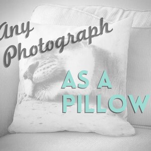 Custom Gift - Any Photograph as a pillow - Custom Pillow - Cute pillow - Personalized Pillow - 20x20 Pillow cover - Customized Decor