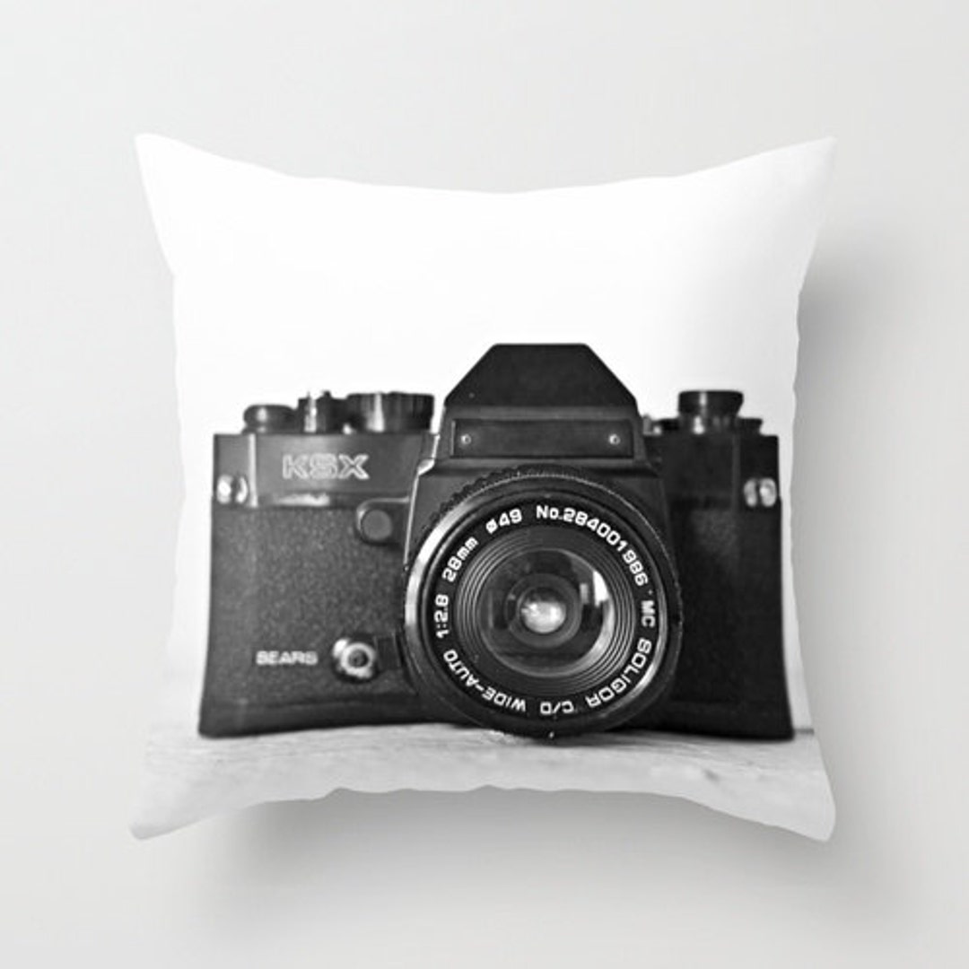 Camera Pillow - Vintage Camera Pillow Case - Hipster Pillow Cover ...