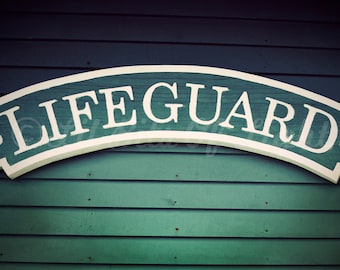 Lifeguard Photo - Beach Photography - Ocean Print - 8x10 8x8 10x10 11x14 12x12 20x20 16x20 - Photography
