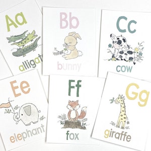ABC Flashcards, 123 Flashcards, school flashcards, preschool gift, alphabet flashcards, number flashcards, animal cards