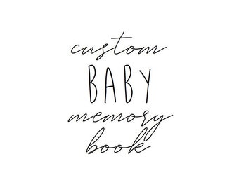 Custom Baby Book, babys first five years, baby scrapbook, personalized baby book, babys first year, baby journal, pregnancy book, baby album