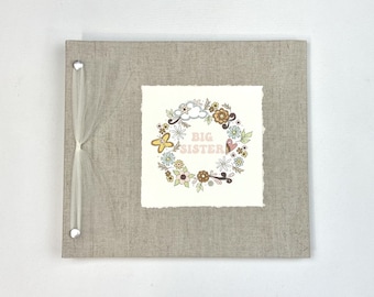 Big Sister Keepsake Book, Linen Journal