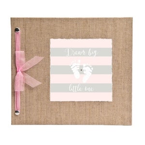 Linen Baby Book, Custom Baby Memory Book, Baby Shower Gift for Baby, Personalized Baby Book, Baby’s First Year, Baby Album, Made in the USA