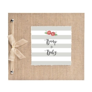 Linen Pregnancy Book, New Baby Gift, Vintage Pregnancy Diary, Modern Pregnancy Planner, Boho Baby Journal, Baby Shower Gift, Pregnancy Gift