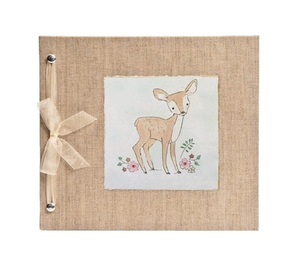 Baby Book, Fawn, Baby Memory Book, Girl, Baby Album, Newborn Baby Sho…