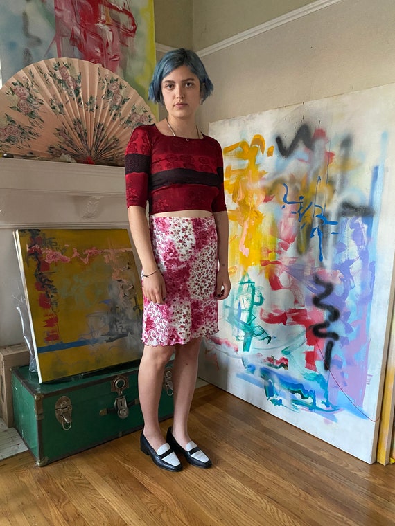 Y2K Floral Skirt