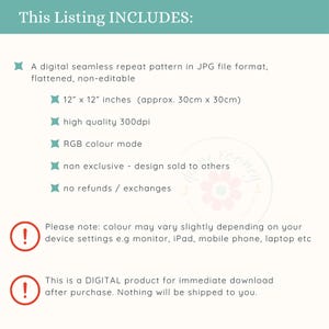 Western Patchwork Seamless Pattern für Stoff Herz Quilt Block Pink Orange Weiß Digital Download Bild 7