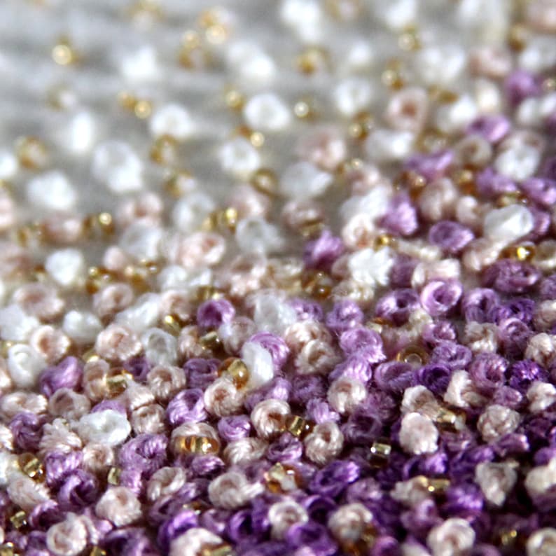 Golden Purple Wave Gradient/ Ombre Embroidery Hoop Art Etsy