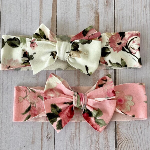 Newborn Super soft shabby chic rose headband, floral rose headband, soft baby headband