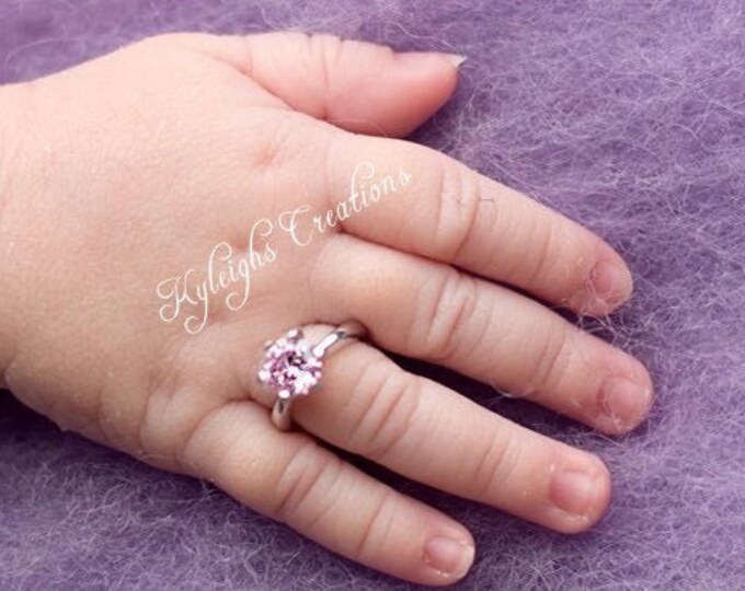 Newborn PINK Diamond Ring Newborn Keepsake Newborn Ring | Etsy