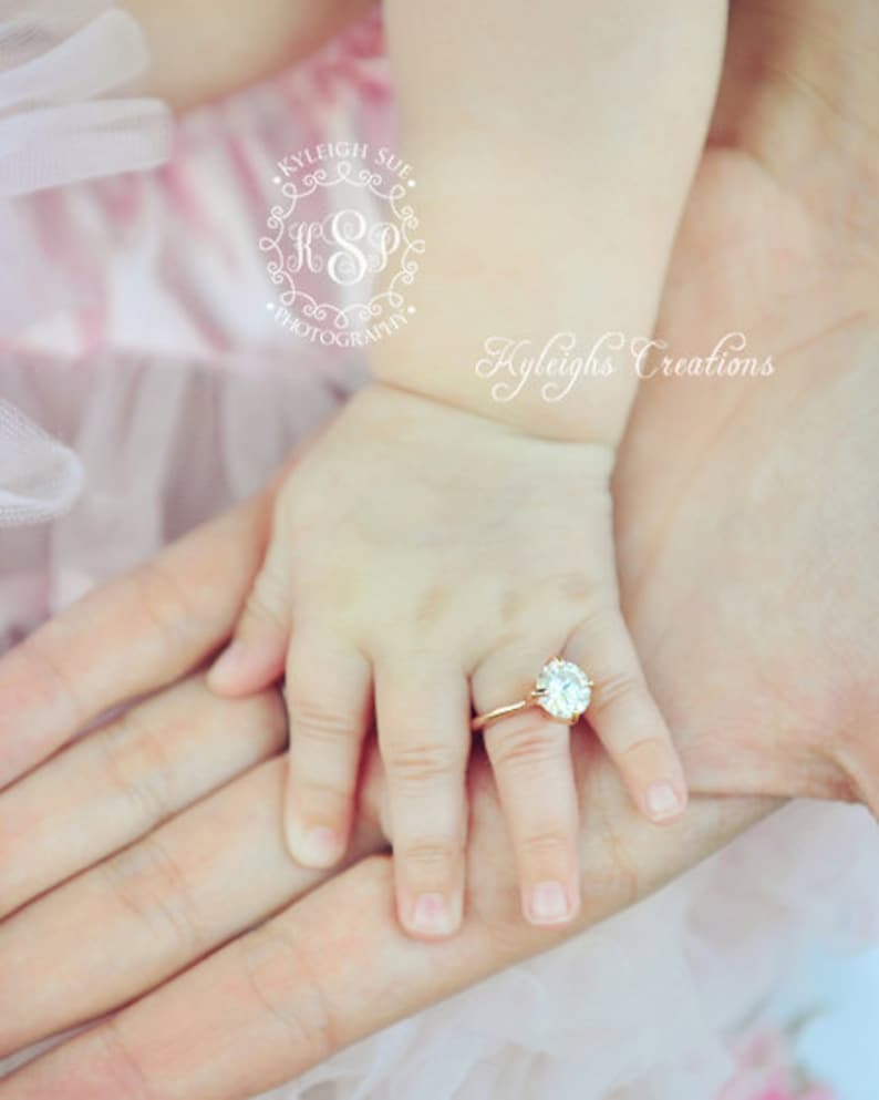 24 Month ROSE GOLD baby girl ring baby ring baby jewelry Etsy