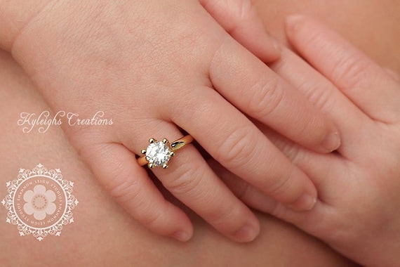 Diamond ring for new born best sale baby
