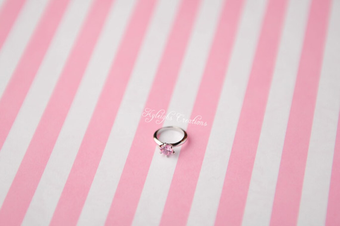 Newborn PINK Diamond Ring Newborn Keepsake Newborn Ring Etsy