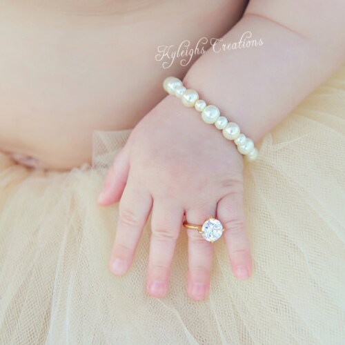 812 Month PINK Baby Ring Baby Ring Baby Jewelry Baby Etsy