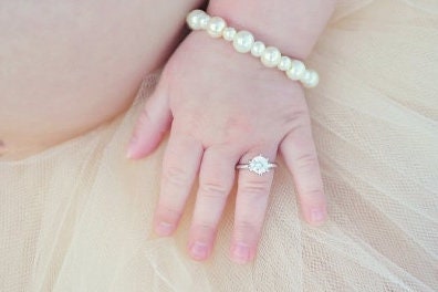 Diamond ring for new born baby clearance