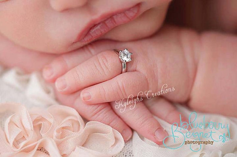 Set of 4 SILVER Baby Rings Newborn Baby Ring 24 Month Baby Etsy