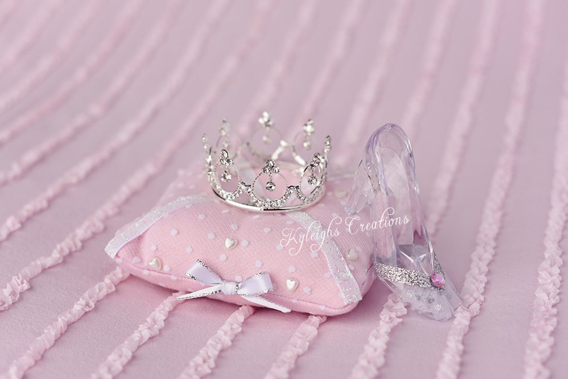 Princess Slipper Pillow and Tiara Baby Tiara Princess Baby - Etsy