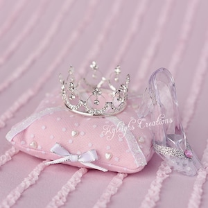 Princess Slipper Pillow and Tiara Baby Tiara Princess Baby - Etsy