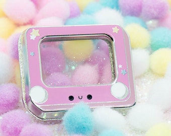 Spilla Shaker rosa del giocattolo Quicksand Glitter