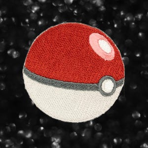 Toppa autoadesiva ricamata a forma di Poké Ball