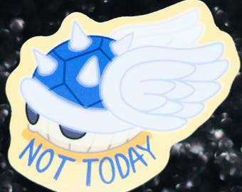 Adesivo in vinile "Blue Shell Not Today"