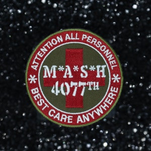 M*A*S*H Best Care Anywhere 4077th embroidered Patch Medical Unit Nursing