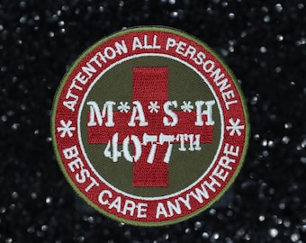 M*A*S*H Best Care Anywhere 4077th embroidered Patch Medical Unit Nursing