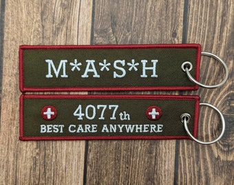 M*A*S*H Best Care Anywhere 4077th embroidered keychain Medical Unit Nursing Durable Keychain