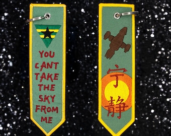 Serenity Jet Tag Space Western Embroidered Keychain