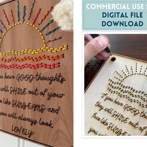SVG &quot;If You Have Good Thoughts&quot; Roald Dahl Embroidery Pattern For Laser Cutting, Glowforge Cut File, Digital File