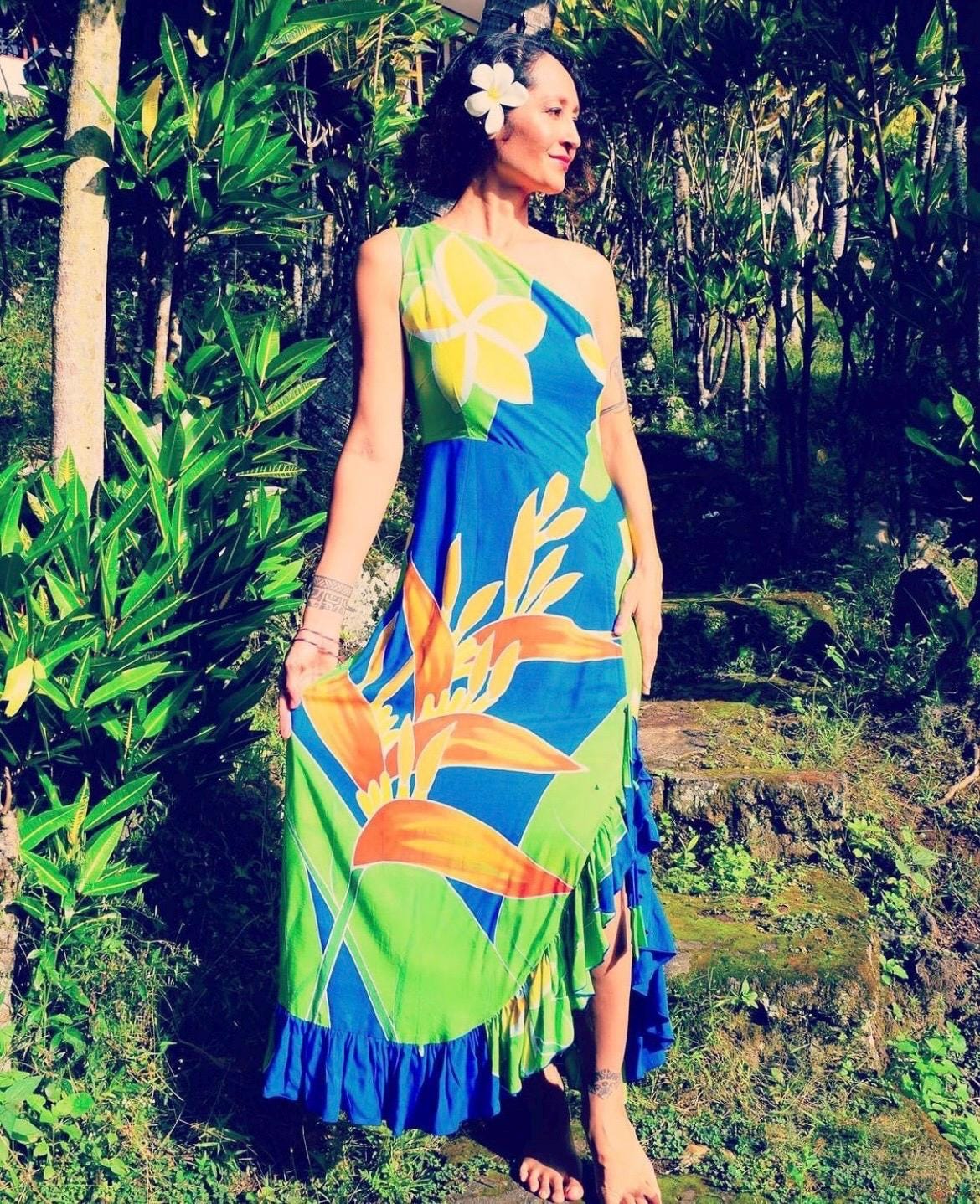 bohemian striped dress MARIΓIOÚ Midi with Ruffle Straps Size:36S desc_yes and flowy tiered skirt Este artículo no está