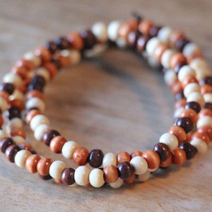 Men&#39;s Various Colored Brown Beaded 3-Set Bracelet Stack