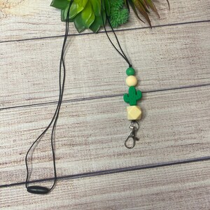 Teacher Lanyard, Cactus Lanyard, Silicone Bead Lanyard