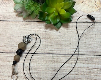 Teacher Lanyard, Mickey Mouse inspired Lanyard, Silicone Bead Lanyard