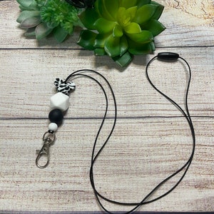 Teacher Lanyard, Mickey Mouse inspired Lanyard, Silicone Bead Lanyard