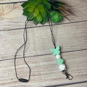 Teacher Lanyard, Butterfly Lanyard, Silicone Bead Lanyard