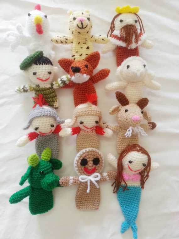 Crochet finger puppets for kids Etsy