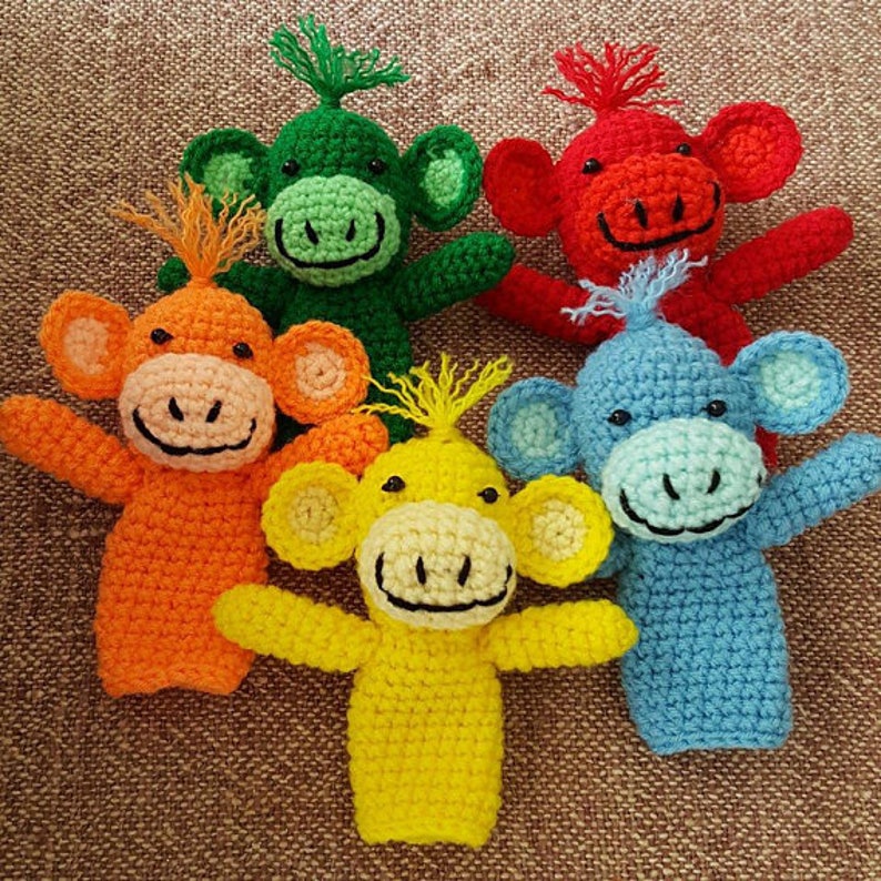 Crochet finger puppets for kids Etsy